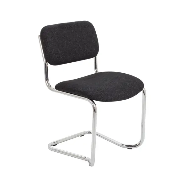 Image of Summit Fabric Visitor Chair Charcoal & Chrome