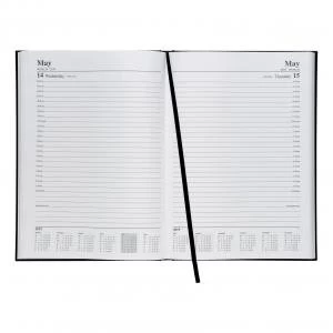 Image of Office 2019 Appointment Diary Day to A Page A4 Black 941053
