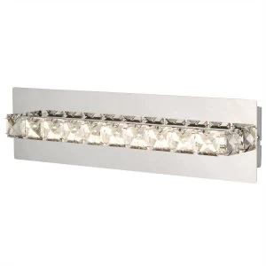 Image of Integrated LED Indoor Wall Light Chrome, Crystal