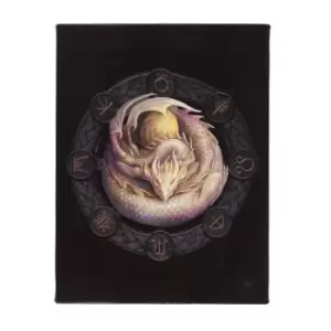 Image of 19x25cm Ostara Dragons of the Sabbats Canvas Plaque by Anne Stokes