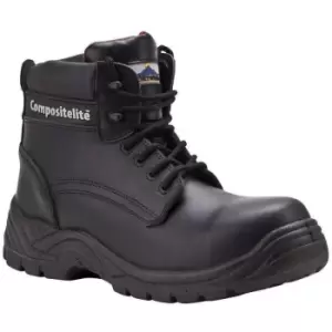Image of Portwest Mens Compositelite Thor S3 Leather Safety Boots (10.5 UK) (Black) - Black