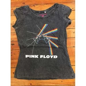Image of Pink Floyd - Multi-logo Womens X-Small T-Shirt - Black,Grey