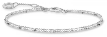 Image of Thomas Sabo Double Stranded Silver Bracelet 925 Sterling Jewellery