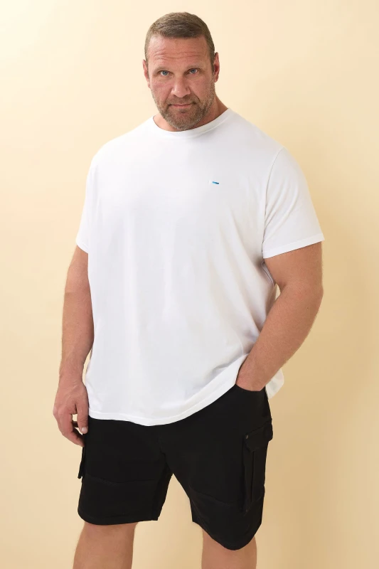 Image of BadRhino BadRhino Men Elasticated Waist Denim Cargo Shorts in Black Size: 4X-Large Black 4XL Male 5063589072726