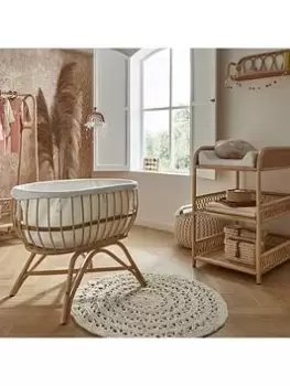 Image of Cuddleco Aria 2 Piece Set With Crib & Changer - Rattan