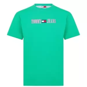 Image of Tommy Jeans Liner Logo T-Shirt - Green
