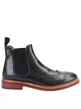Image of Cotswold Siddington Leather Sole Cheaslea Boot, Black, Size 9, Men