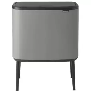 Image of Brabantia Bo Touch Bin 3x11 Litre Mineral Concrete Grey