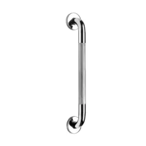 Image of Stainless Steel Anti Slip Grip 45cm Grab Bar Silver