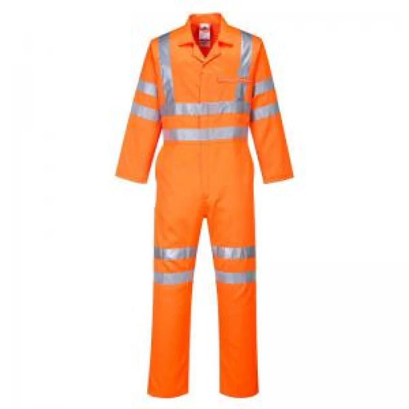 Image of Portwest RIS Hi Vis Polycotton Coverall RT42ORTM Colour: Orange