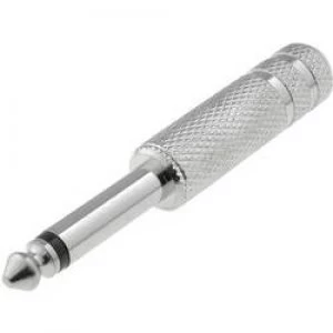 Image of 6.35mm audio jack Plug straight Number of pins 2 Mono Silver Cliff P1C