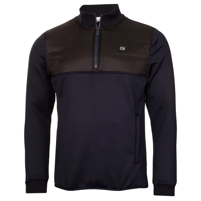 Image of Calvin Klein Golf Mens Half Zip Performance Jacket Navy male Small