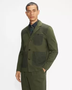 Image of Colour Blocked Blazer Jacket