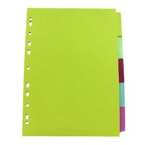 Image of Q-Connect 5-Part Subject Divider Multi-Punched A4 KF26081