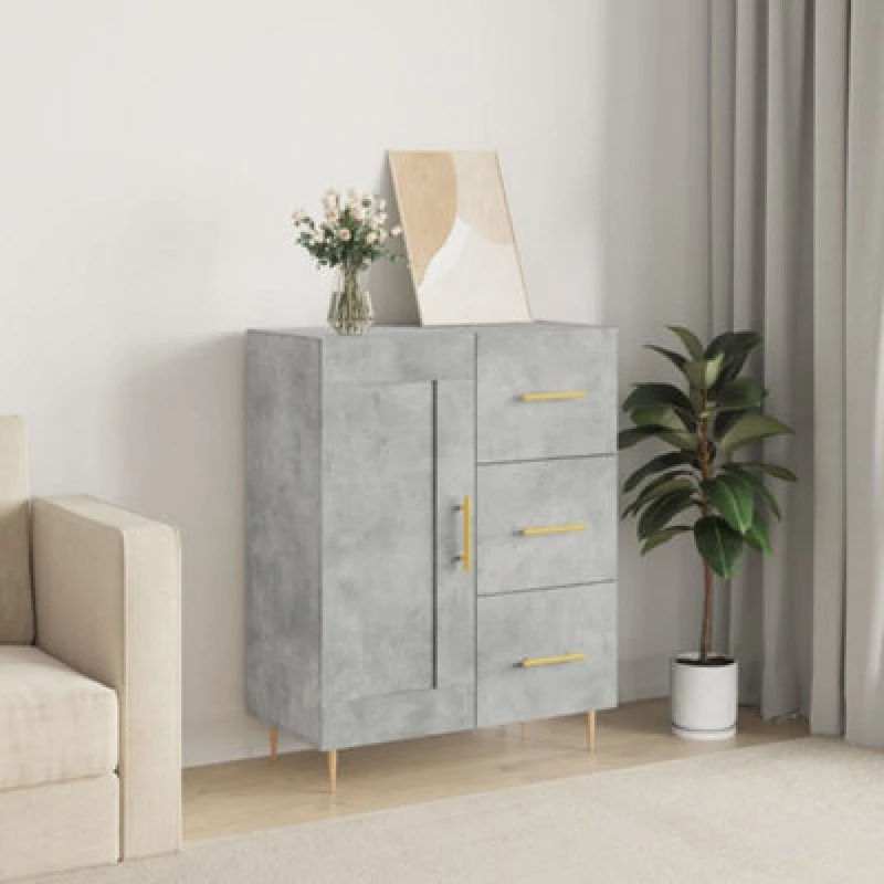 Image of VIDAXL Sideboard Concrete Grey 69.5x34x90cm Engineered Wood Vidaxl 8720845870836