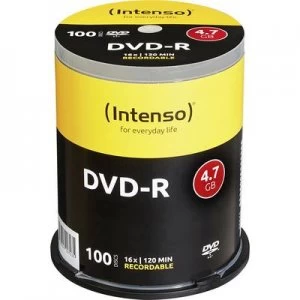 Image of Intenso 4101156 Blank DVD-R 4.7 GB 100 pc(s) Spindle
