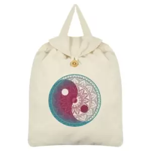 Image of Unorthodox Collective Yin Yang Backpack (One Size) (Cream/Green/Red)