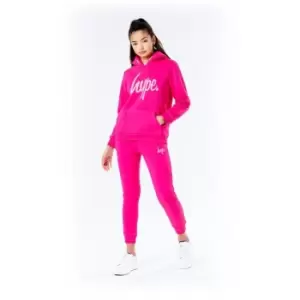 Image of Hype Script Tracksuit Junior Girls - White