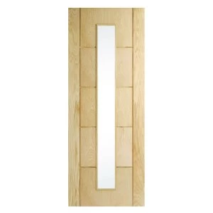 Image of Wickes Thame Internal Glazed 5 Panel Oak Veneer Door - 1981 x 838mm