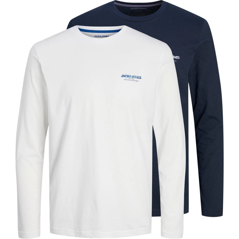 Image of Jack and Jones Printed Crew Neck T-Shirt 2 Pack Mens - Multi Multi S