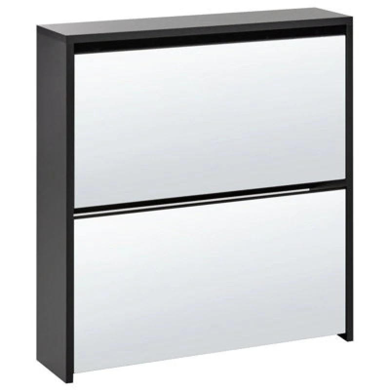 Image of Beliani Shoe Storage Cabinet Midfield With Storage Black