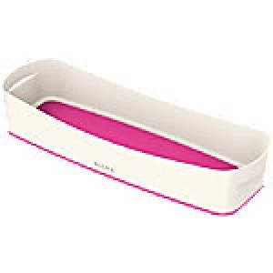 Image of Leitz MyBox WOW Organiser Tray White, Pink Plastic 30.7 x 10.5 x 5.5 cm