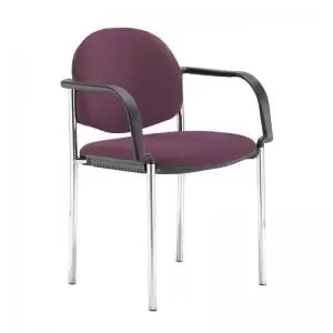 Image of Coda multi purpose stackable conference chair with fixed arms -