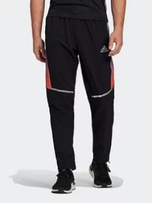 Image of adidas Own The Run Colourblock Joggers, Black, Size L, Men