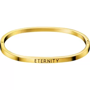 Image of Ladies Calvin Klein Gold Plated Small Hook Eternity Bangle KJ06JD19020S
