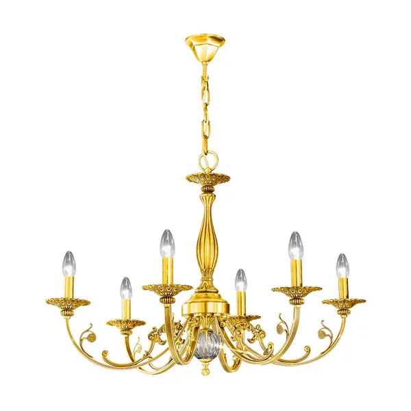 Image of Pisani Multi Arm Chandeliers 6 Light 24 Carat Gold
