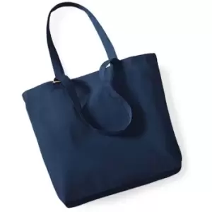 Image of Westford Mill Organic Cotton Shopper Bag - 16 Litres (One Size) (Navy Blue) - Navy Blue