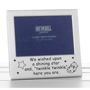 Image of Satin Silver Occasion Frame Twinkle Twinkle 5x3