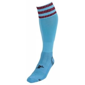 Image of PT 3 Stripe Pro Football Socks Boys Sky/Maroon