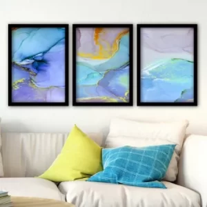 Image of 3SC58 Multicolor Decorative Framed Painting (3 Pieces)