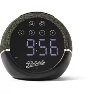 Image of Roberts Zen Clock Radio with USB Device Charging and Dimmable Display - Black