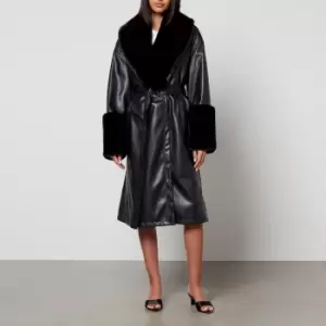 Image of Jakke Bailey Faux Fur and Vegan Leather Coat - L