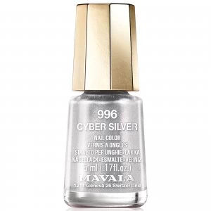 Image of Mavala Cyber Chic Mini Colour Nail Varnish 5ml (Various Shades) - Cyber Silver