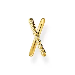 Image of THOMAS SABO Gold Plated Criss Cross Dots Ear Cuff
