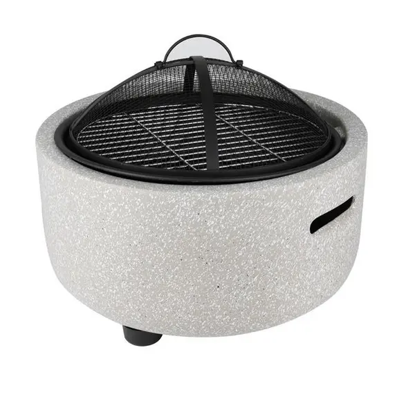 Image of Streetwize MGO Garden Firepit & BBQ - Cream 45x34cm
