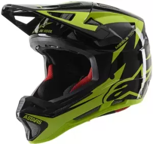 Image of Alpinestars Missile Tech Airlift Downhill Helmet, black-green Size M black-green, Size M