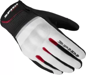 Image of Spidi Flash Motorcycle Gloves, black-white, Size S, black-white, Size S