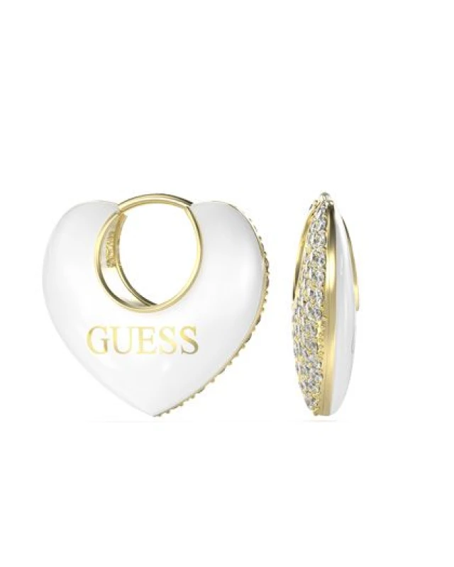 Image of Guess Crazy In Love Earrings 15175070 White