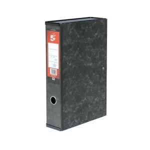Image of 5 Star Office Foolscap Box File 75mm Spine Lock Spring Marbled