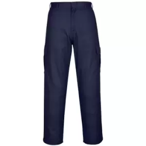Image of Portwest Mens Combat Work Trousers (30R) (Dark Navy) - Dark Navy