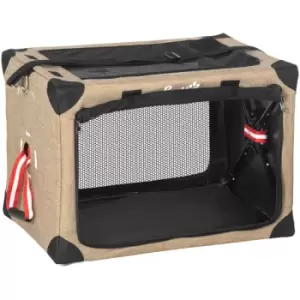 Image of Pawhut - Collapsible Dog Crate Foldable Pet Carrier for Cats Small Dog 65x45x45cm