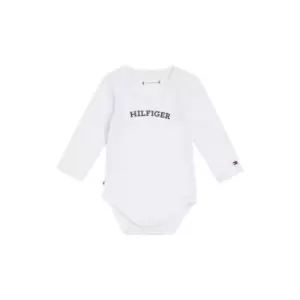 Image of Tommy Hilfiger Baby Curved Monotype Body L/S - White