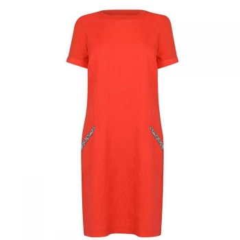 Image of Oui Shift Dress - Fiery Red 3584