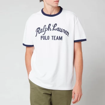Image of Polo Ralph Lauren Mens Classic Fit Polo Team Mesh T-Shirt - White - M
