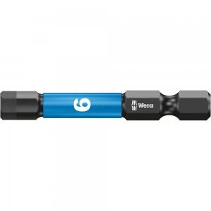 Image of Wera Impaktor Hexagon Screwdriver Bits 6mm 50mm Pack of 5