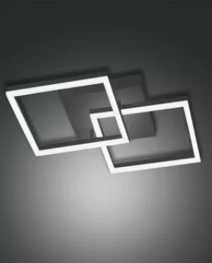 Image of Bard Integrated LED Semi Flush Light Anthracite Glass